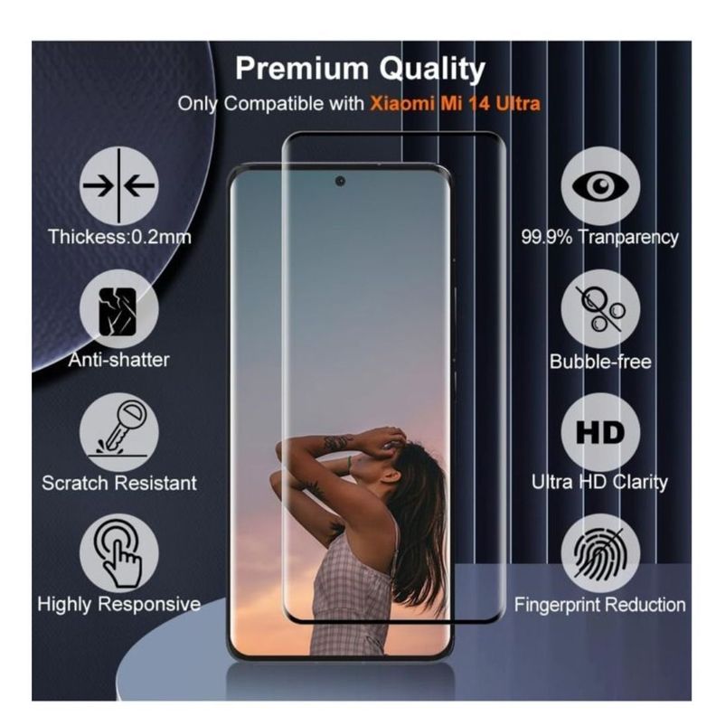 Lámina Completa Vidrio Curvo Para Xiaomi 14 Ultra 5g-1