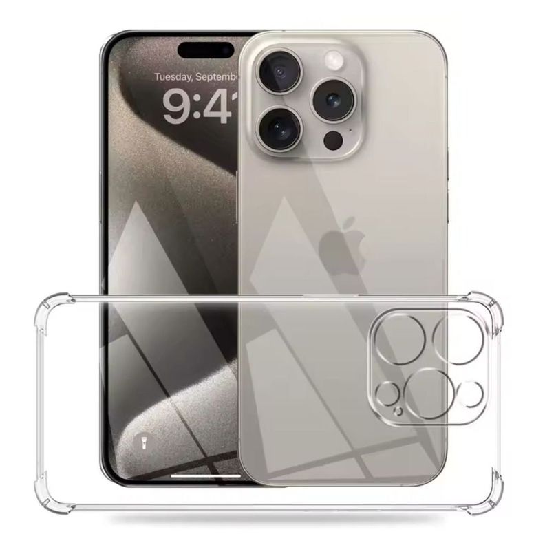 Carcasa Funda Transparente Antigolpes Para iPhone 16 Pro -1