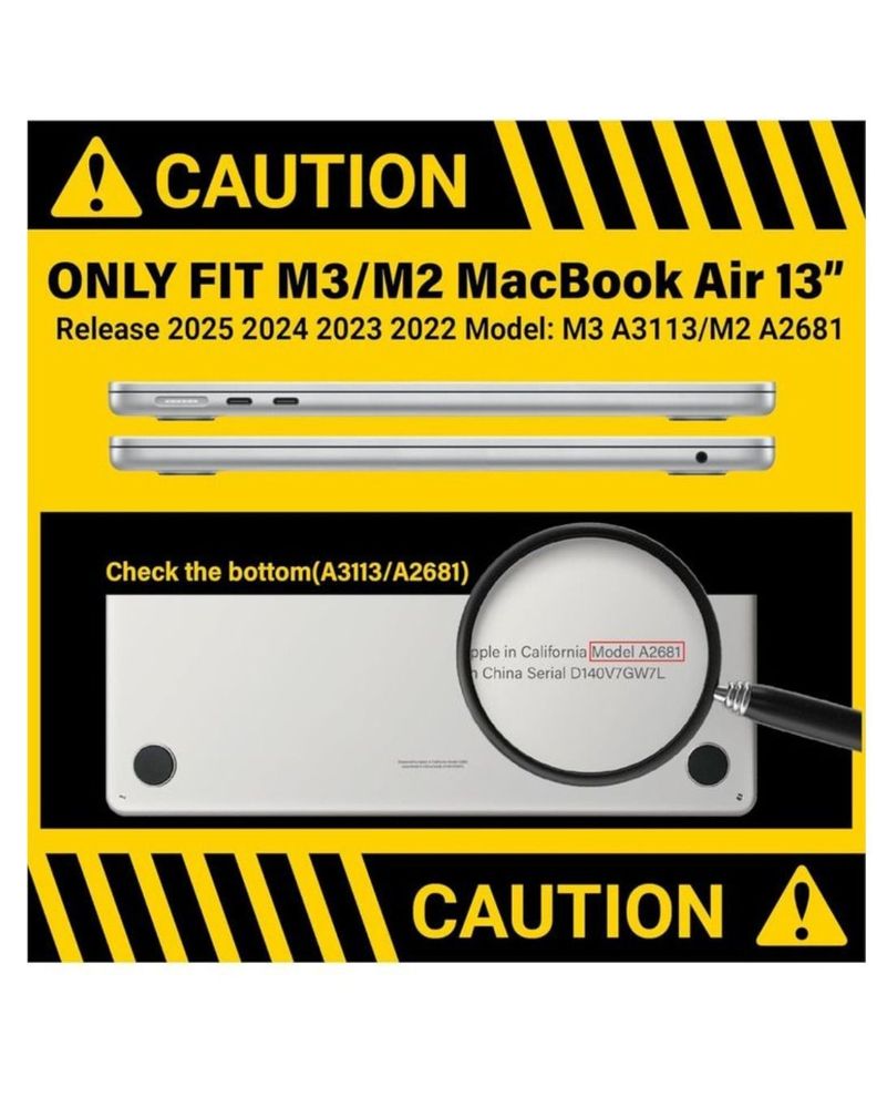 Carcasa Protectora Acrilico Para MacBook Air 13,6 M3 2024-1