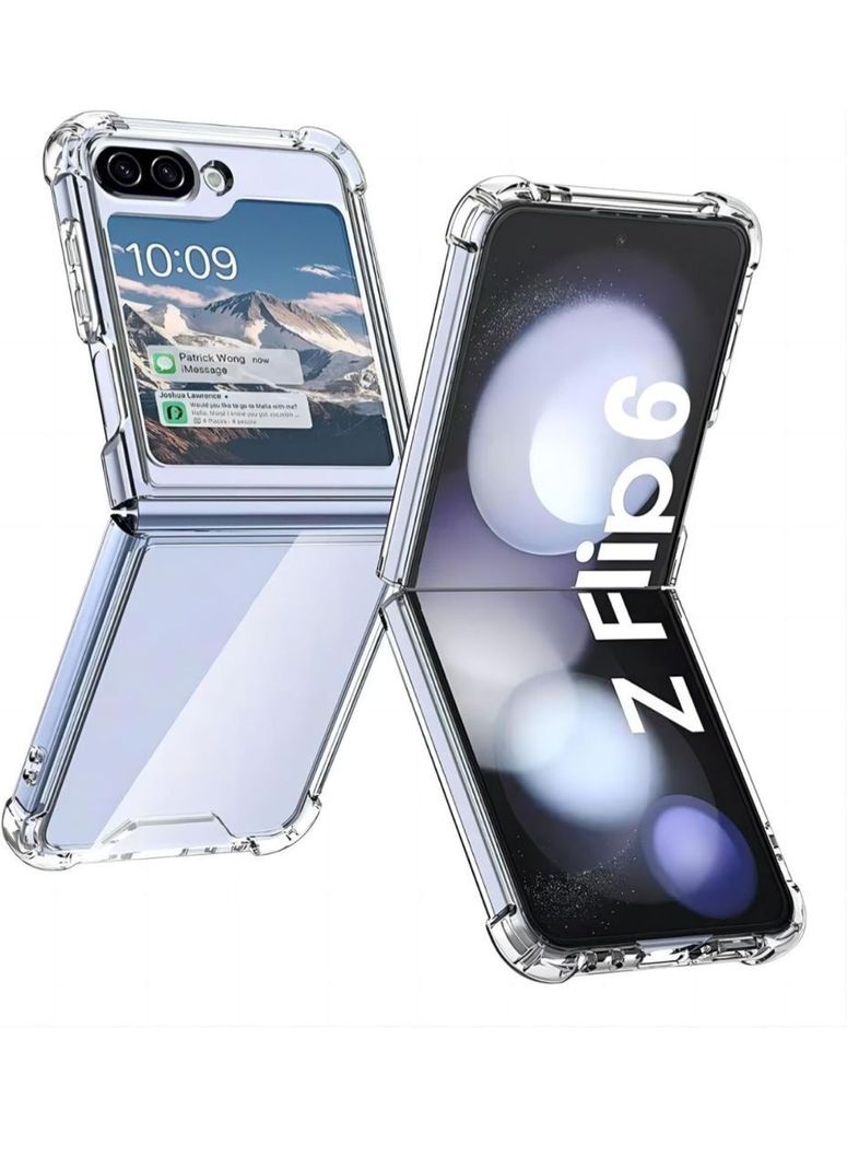 Carcasa Transparente Reforzado Para Samsung Galaxy Z Flip 6-0