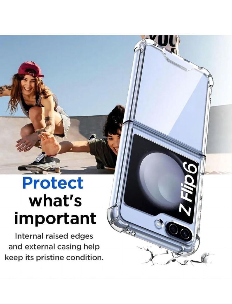Carcasa Transparente Reforzado Para Samsung Galaxy Z Flip 6-1