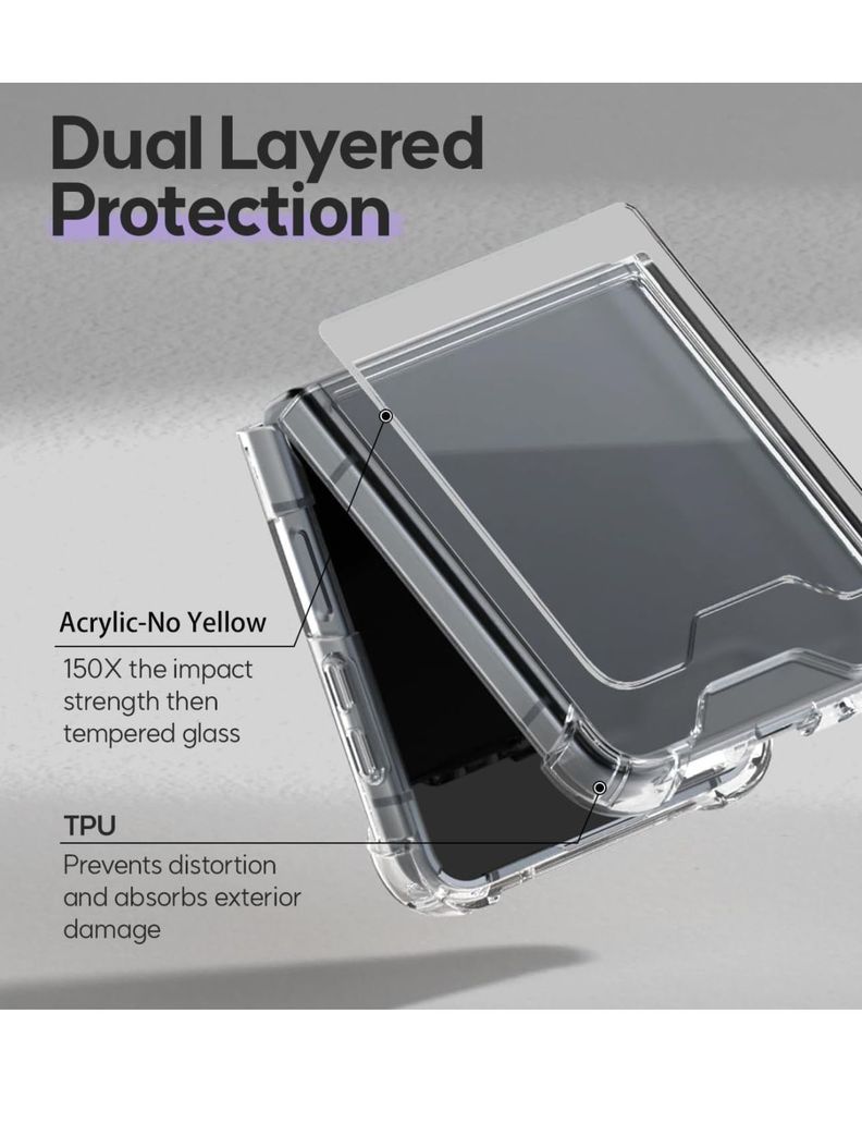 Carcasa Transparente Reforzado Para Samsung Galaxy Z Flip 6-3
