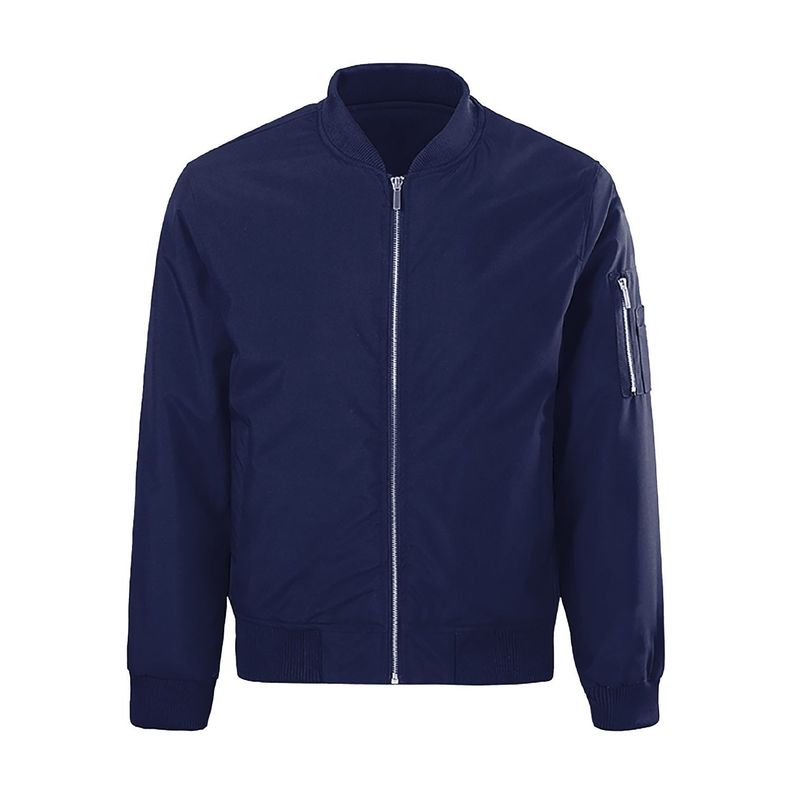 CHAQUETA BOMBER CASUAL HOMBRE AZUL MARINO-0