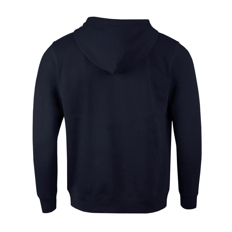 Polerón Canguro Con Cierre Unisex Azul Marino -2