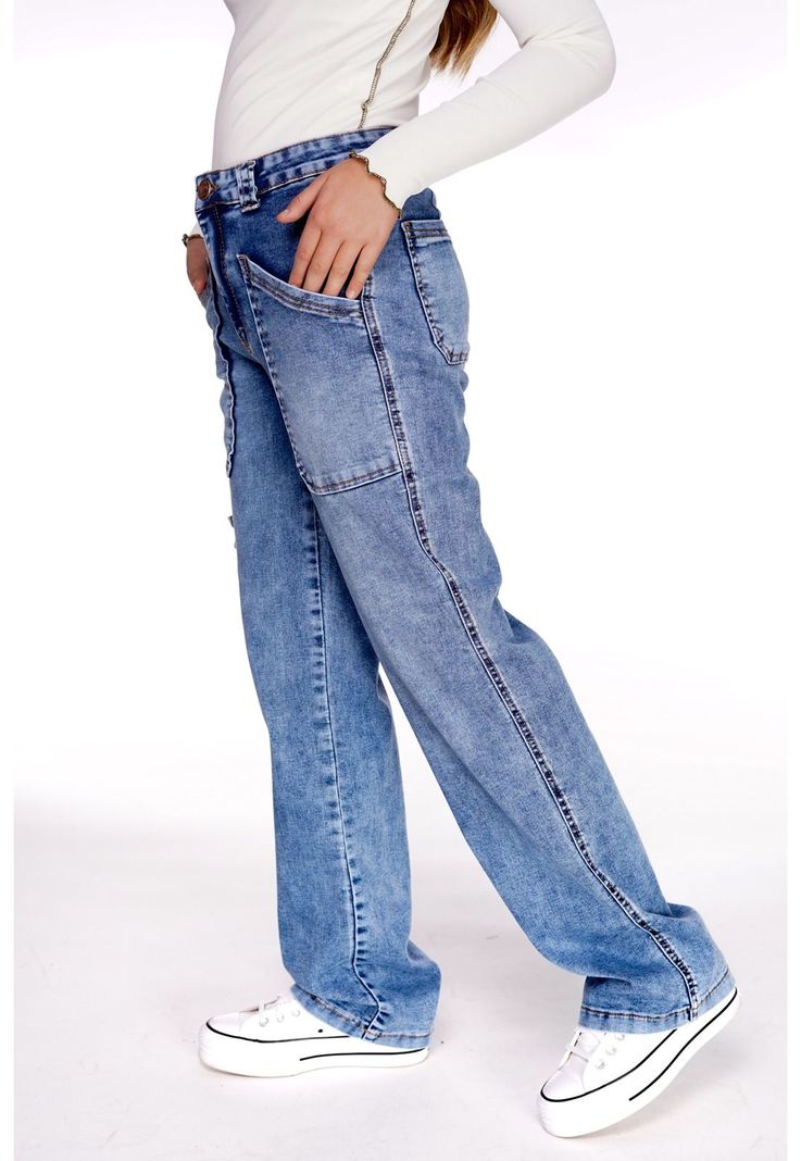 JEANS TOTA RECTO BOLSILLO PARCHE DIAGONAL-4