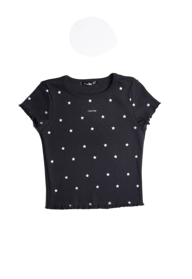 Polera Adel Regular Basic Print Negro Cacao-0