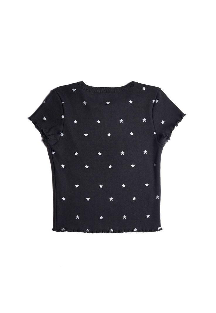 Polera Adel Regular Basic Print Negro Cacao-1