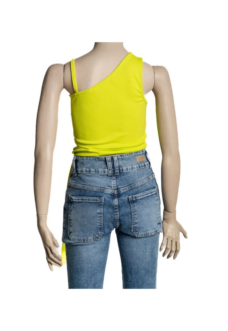 Polera Cupro Crop Escote Asimétrico y Amarra Verde Cacao-2