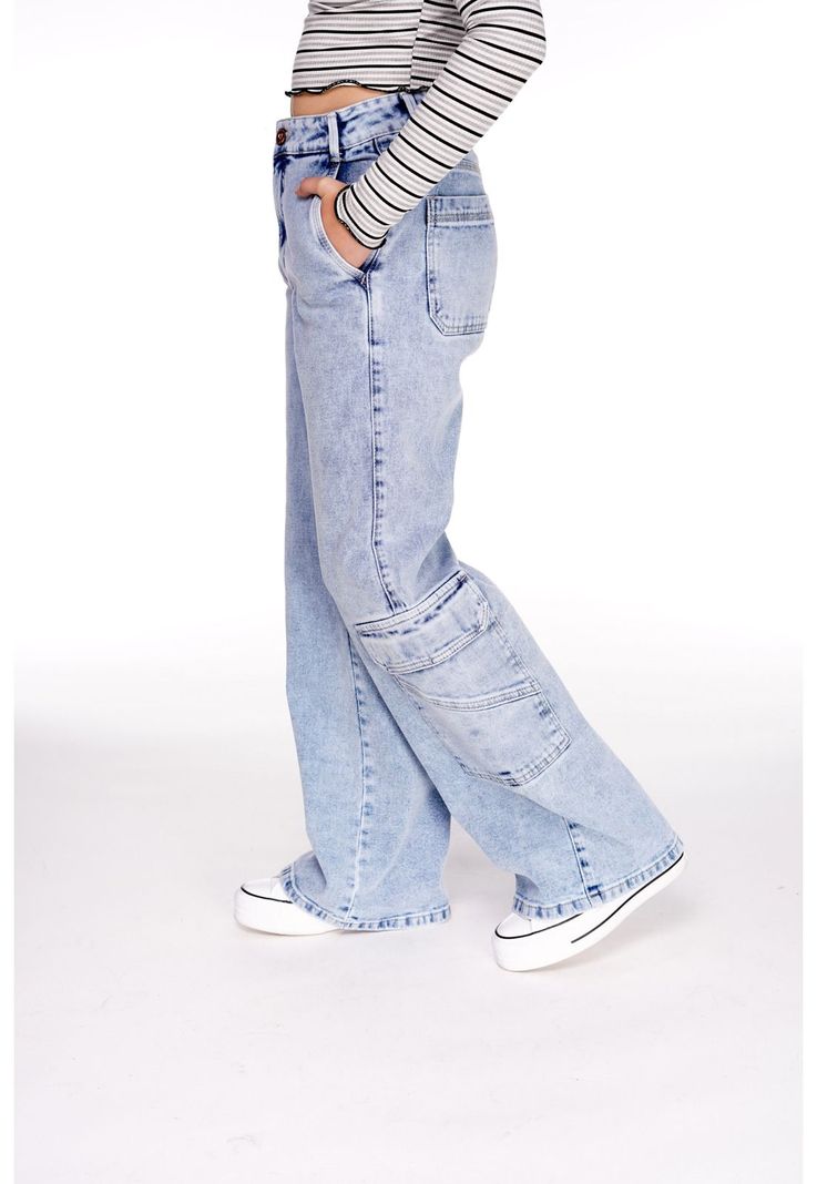 JEANS TRINA WIDE BOLSILLO CARGO INFERIOR-1