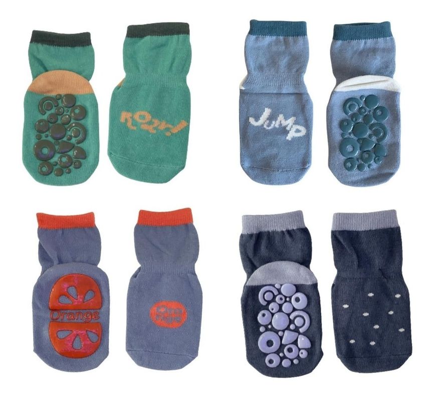 Calcetines Antideslizantes Niños X 4 Pares-0