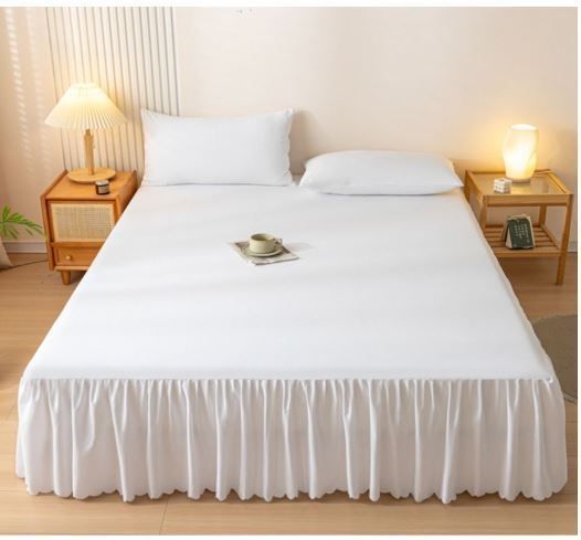 FALDÓN DE CAMA 2 PLAZAS PROTECTOR BASE  - Blanco-1