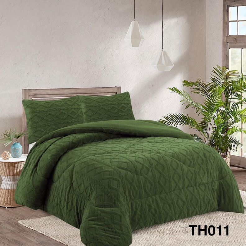 Cobertor Chiporro Texturizado 2 plazas Verde TH011-0