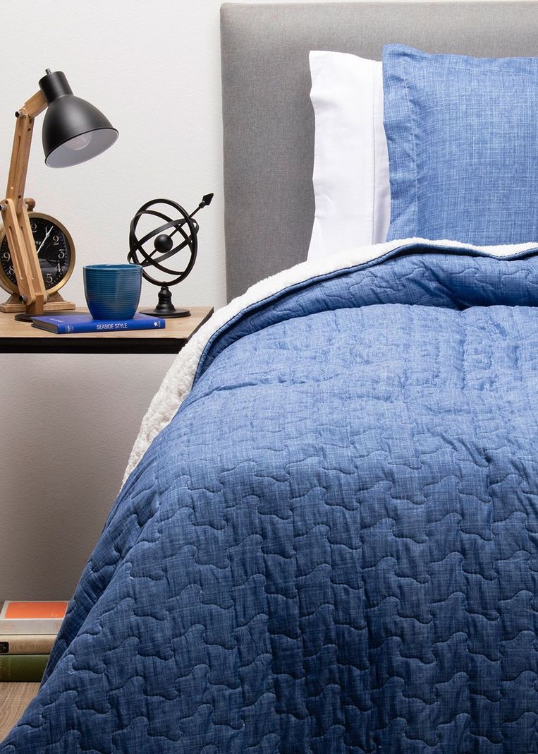 CUBRECAMA ESTAMPADO SHERPA AZUL 1.5 PLAZAS-0