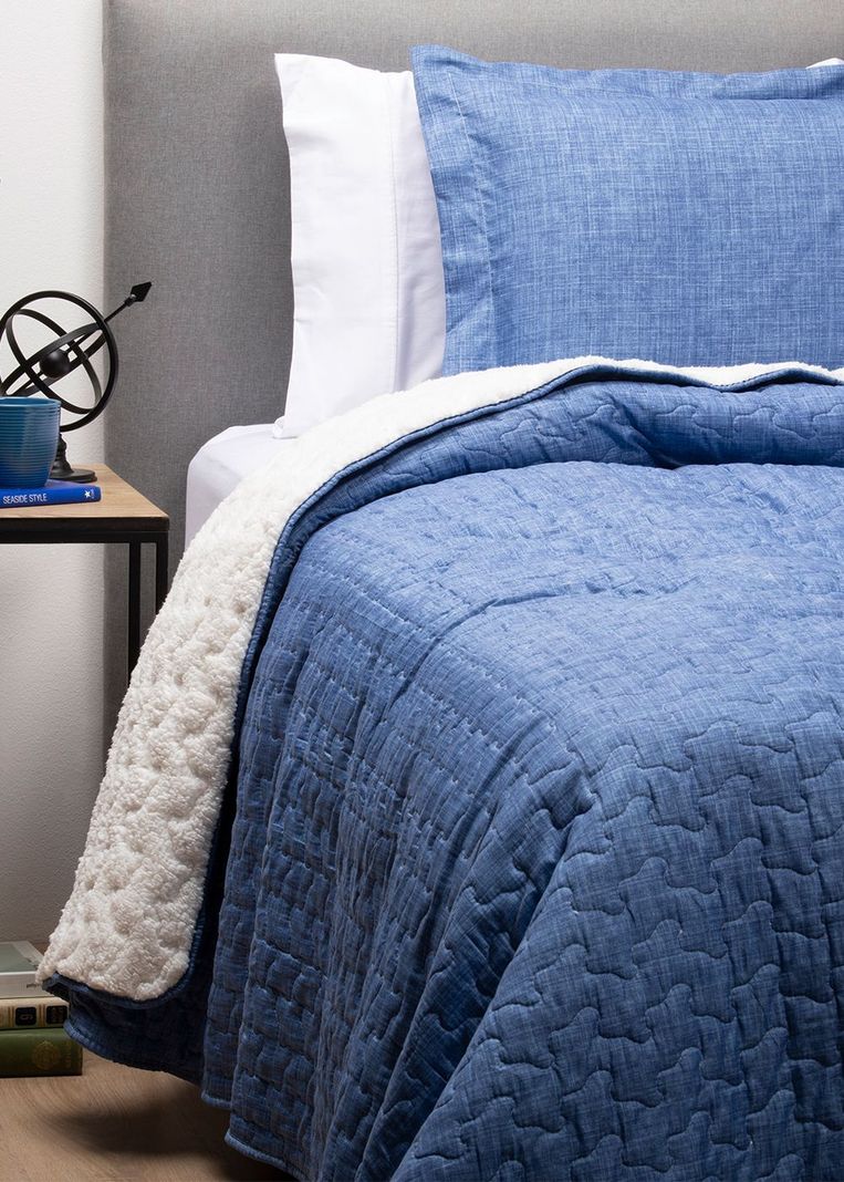 CUBRECAMA ESTAMPADO SHERPA AZUL 1.5 PLAZAS-1