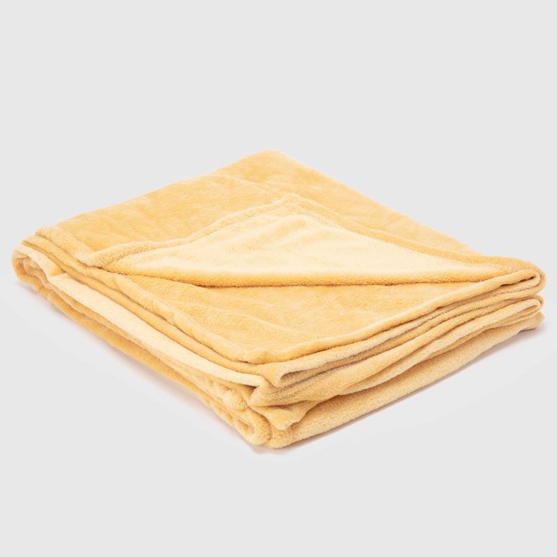 FRAZADA FLANNEL KING AMARILLO 2,5 PLAZAS-1