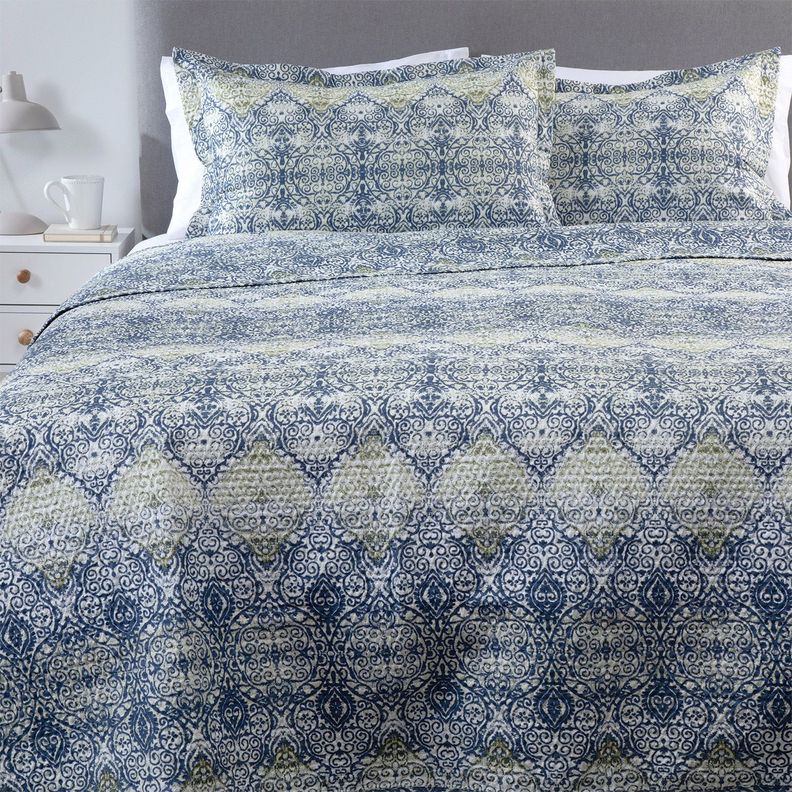 CUBRECAMA ESTAMPADO ULTRA 2 PLAZAS AZUL