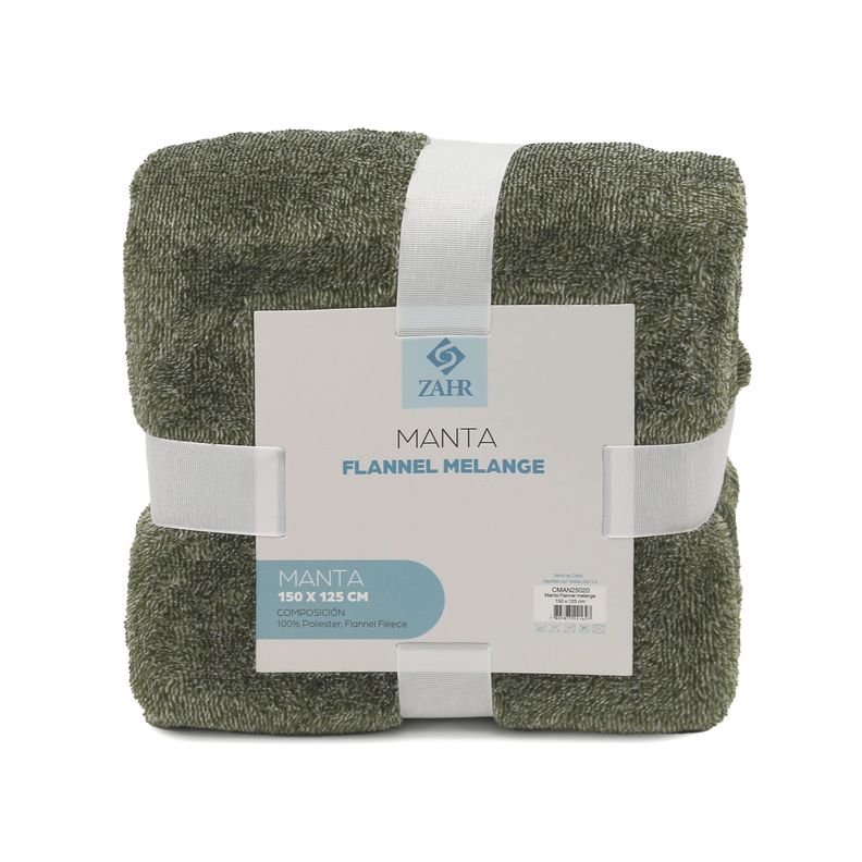 MANTA JACQUARD FLANNEL MELANGE VERDE