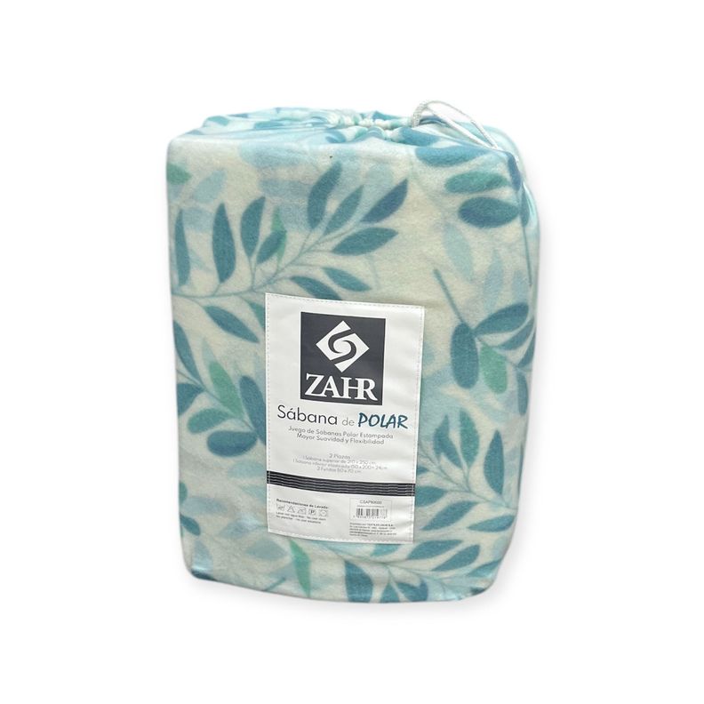 JUEGO SABANAS DE POLAR ESTAMPADAS TURQUESA 1.5 PLAZA