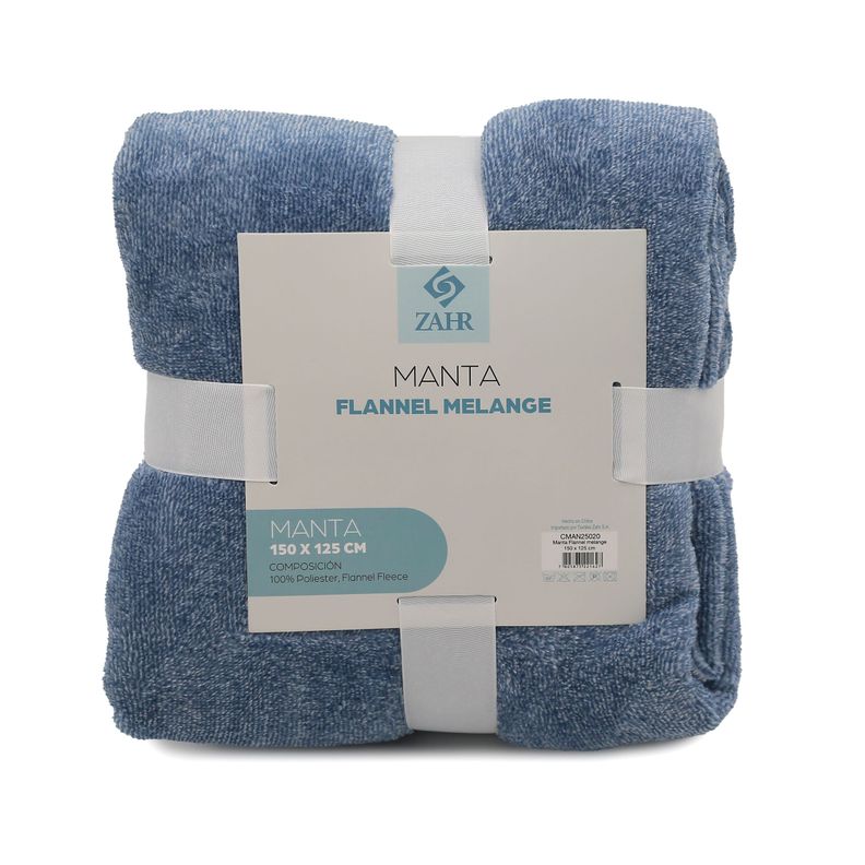 MANTA JAQUARD FLANNEL AZUL  125 X 150 CM-0