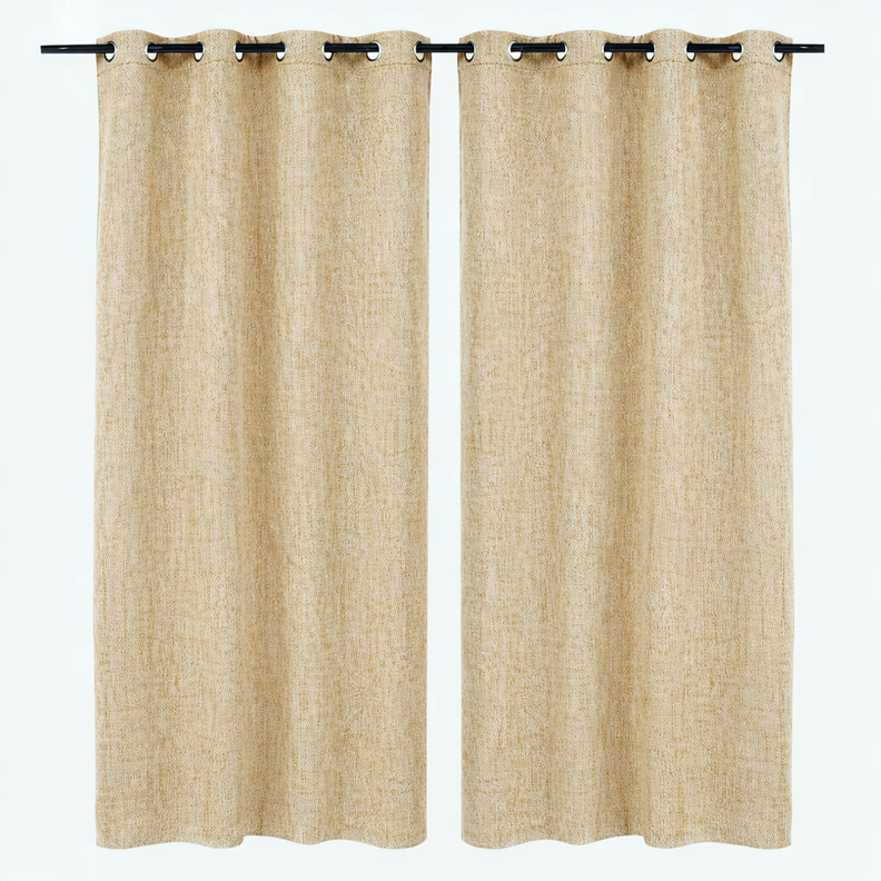 SET 2 CORTINAS TIPO LINO ARENA Amarillo