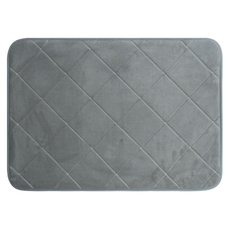 SET ALFOMBRA BAÑO PISO Y CUBRE WC GRIS 2-1