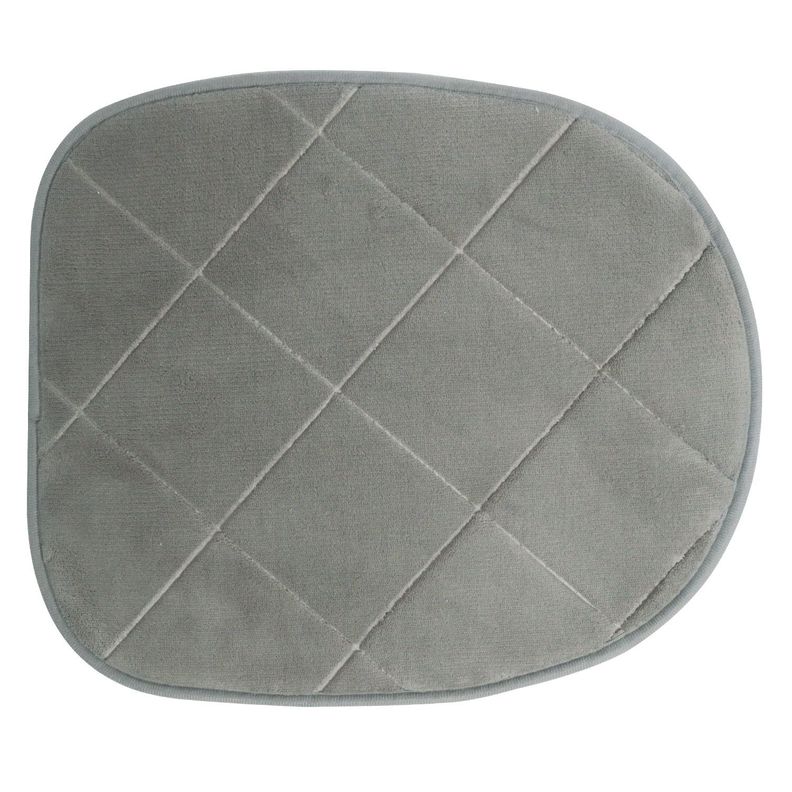 SET ALFOMBRA BAÑO PISO Y CUBRE WC GRIS 2-3