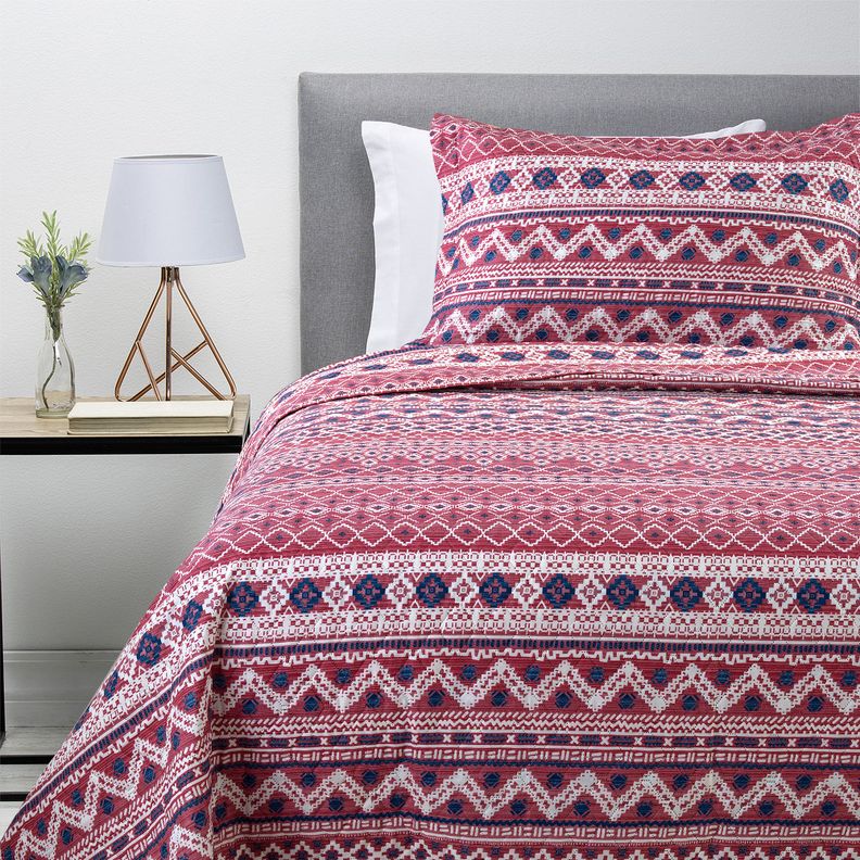 Cubrecama Ultrasonic Fucsia 1 Plaza Celeste