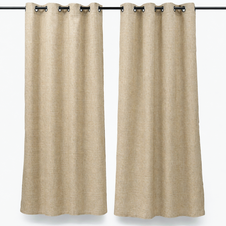 SET 2 CORTINAS MERIDA BEIGR Beige