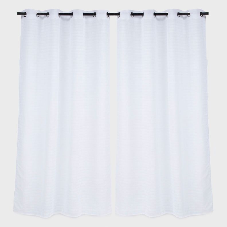 Set 2 Cortinas Visillos Cordoba Blanco -0