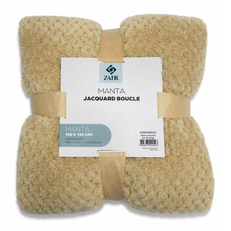 MANTA JACQUARD BOUCLE BEIGE