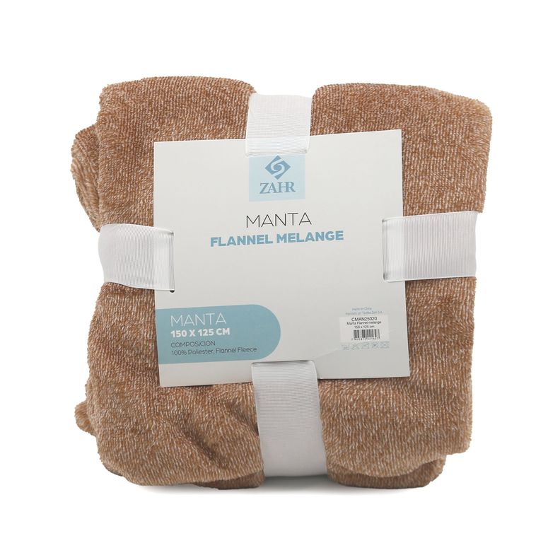 MANTA JAQUARD FLANNEL CAFE  125 X 150 CM-0