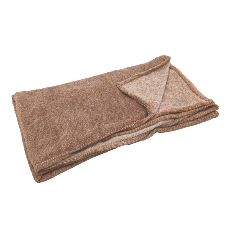 MANTA JAQUARD FLANNEL CAFE  125 X 150 CM-1