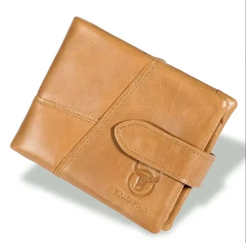 Billetera De Cuero Horizontal Con Monedero Extraible Cafe Claro