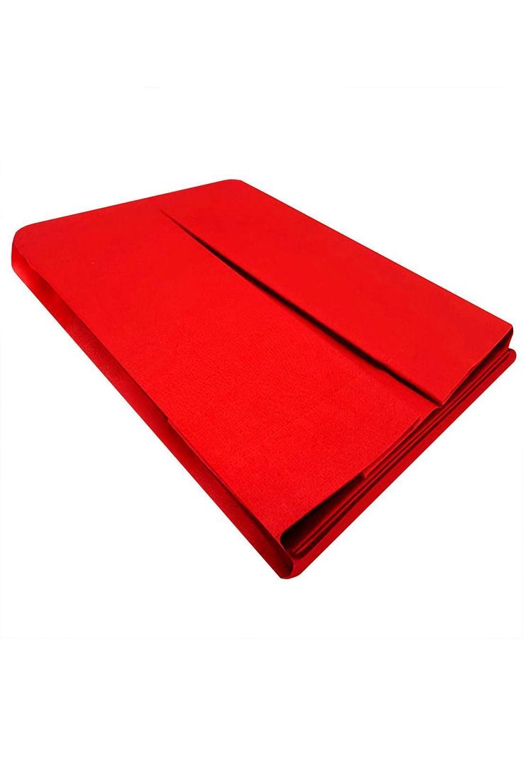 Faldon 200 hilos king liso roJo-0