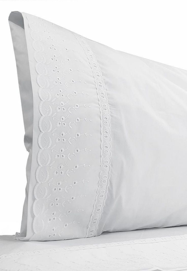 Juego de sabana 200 hilos 1,5 pl broderie blanco-1