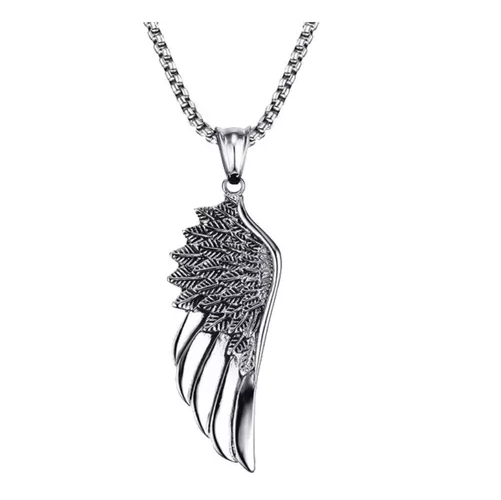 Collar Pluma Angelical Hombre Mujer Moda Royal Madriz-0