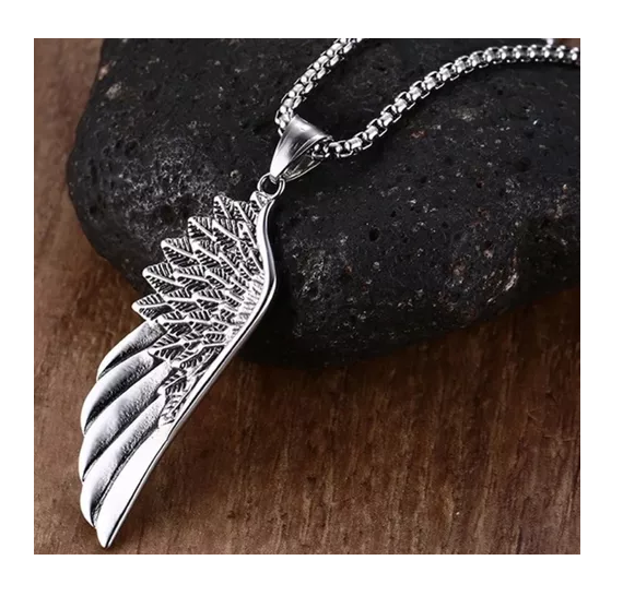 Collar Pluma Angelical Hombre Mujer Moda Royal Madriz-3