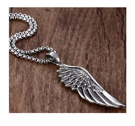 Collar Pluma Angelical Hombre Mujer Moda Royal Madriz-4