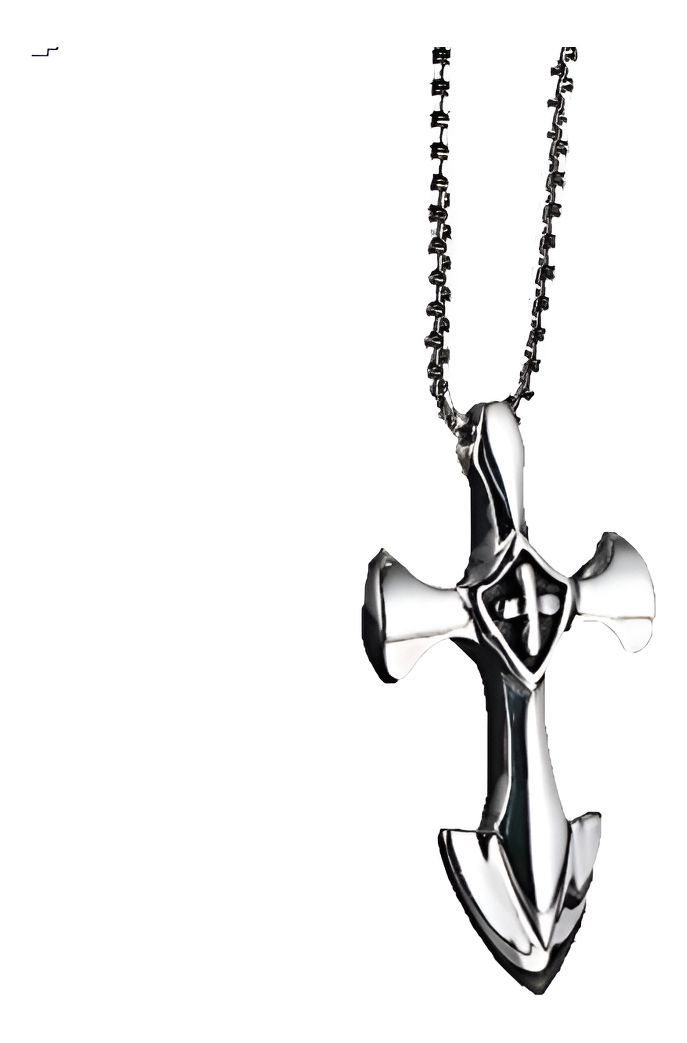 Collar De Cruz Medieval Hombre Caballeros Moda 2020 I Plateado