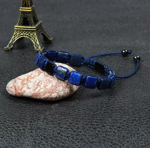 Pulsera Piedra Lapislazuli Hombre Moda-3