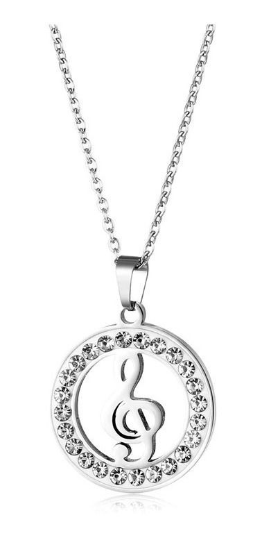 Collar De Nota Musical Para Damas Mujer