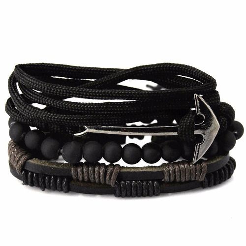 Pulsera De Caballero Y Dama De Cuero Elegante Y Juvenil 85