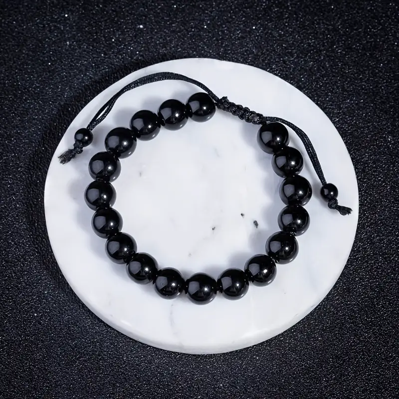 Pulsera De Piedra Onix 1 Hombre Mujer Moda-3