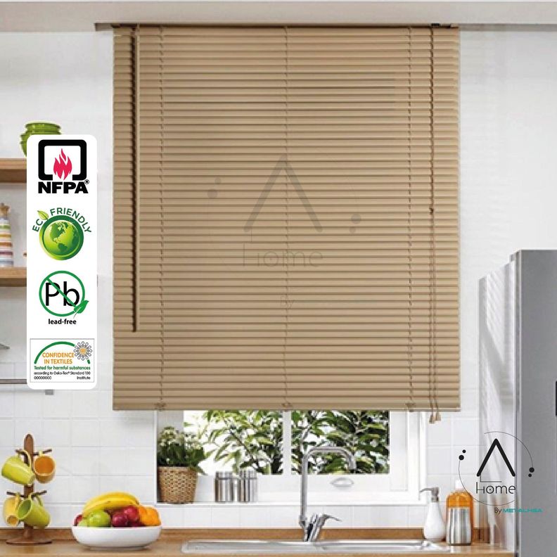 Persiana Veneciana Pvc 25MM 150X165 Cm Manual Capuccino-1