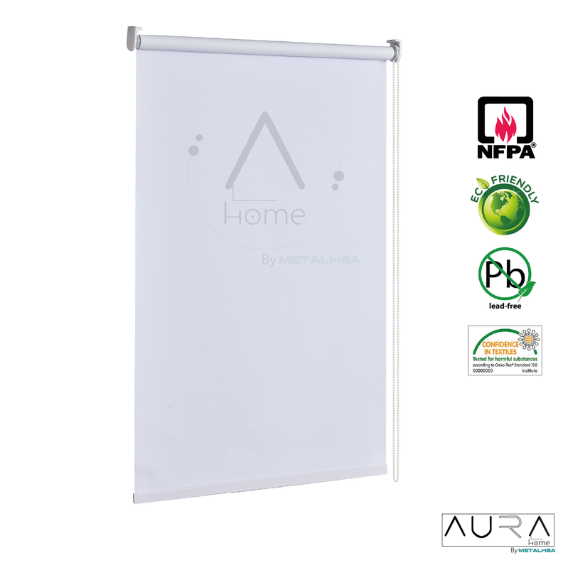 Cortina Roller Blackout Aura Blanco 180X165 Cm-7