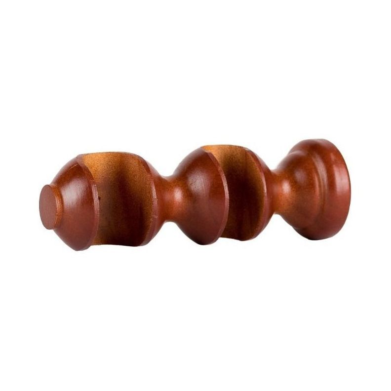 Pack 2 Unidades Soporte Doble De Madera Chocolate 28/28 Mm-1