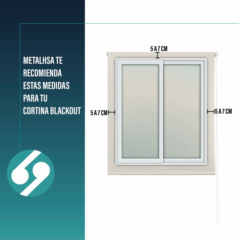 Cortina Roller Blackout Beige 180 X 250 Cm-7