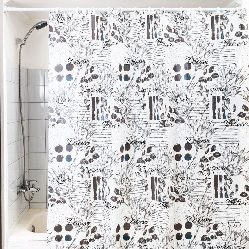 Cortina De Baño 180 x 180 Cm Peva Diseño Inspiración-1