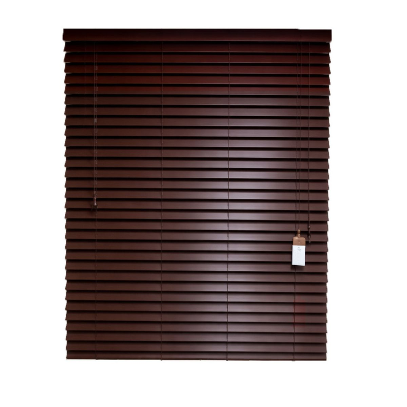 Persiana PVC Tipo Madera 50 MM 120X165 Cm Caoba Texturado
