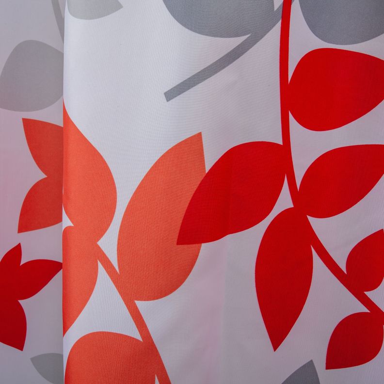 Cortina De Baño 180 x 180 Cm Poliéster Hojas Naranjas-1